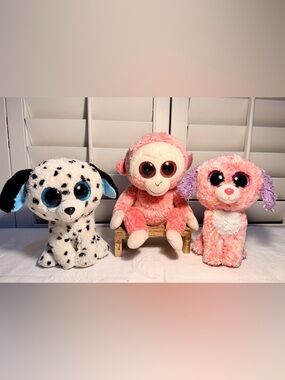 Set of 3 Ty Beanie Boos Medium 9-11” K0022